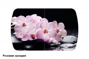 Стол Бостон 900*600 (опоры Брифинг) Стекло/фотопечать Розовая Орхидея в Тобольске - tobolsk.mebel-74.com | фото