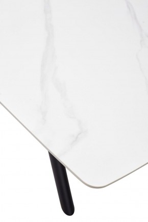 Стол RIVOLI 140 MATT WHITE MARBLE SOLID CERAMIC / BLACK, ®DISAUR в Тобольске - tobolsk.mebel-74.com | фото