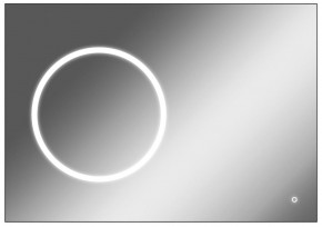 Зеркало Eclipse 100 black с подсветкой Sansa (SE1032Z) в Тобольске - tobolsk.mebel-74.com | фото