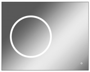 Зеркало Eclipse 90 black с подсветкой Sansa (SE1031Z) в Тобольске - tobolsk.mebel-74.com | фото